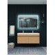 Espejo cuadrado de baño con luz led frontal Serie Holanda