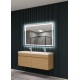 Espejo cuadrado de baño con luz led frontal Serie Holanda