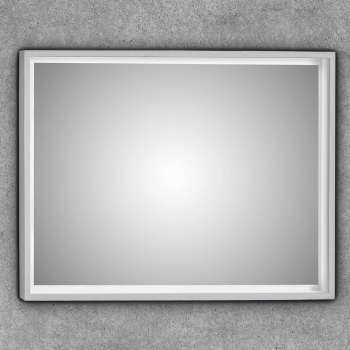 Espejo solid surface blanco con luz led Sabik