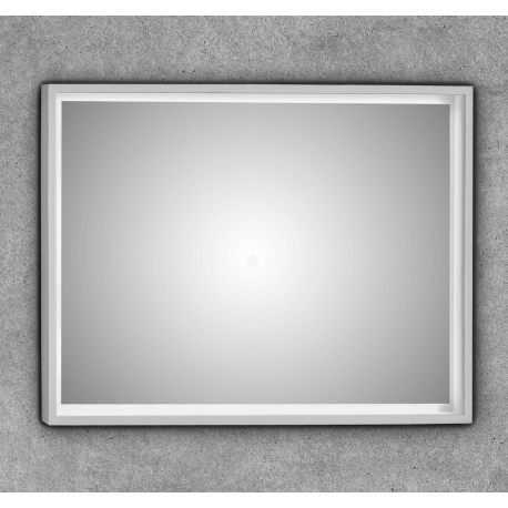 Espejo solid surface blanco con luz led Sabik